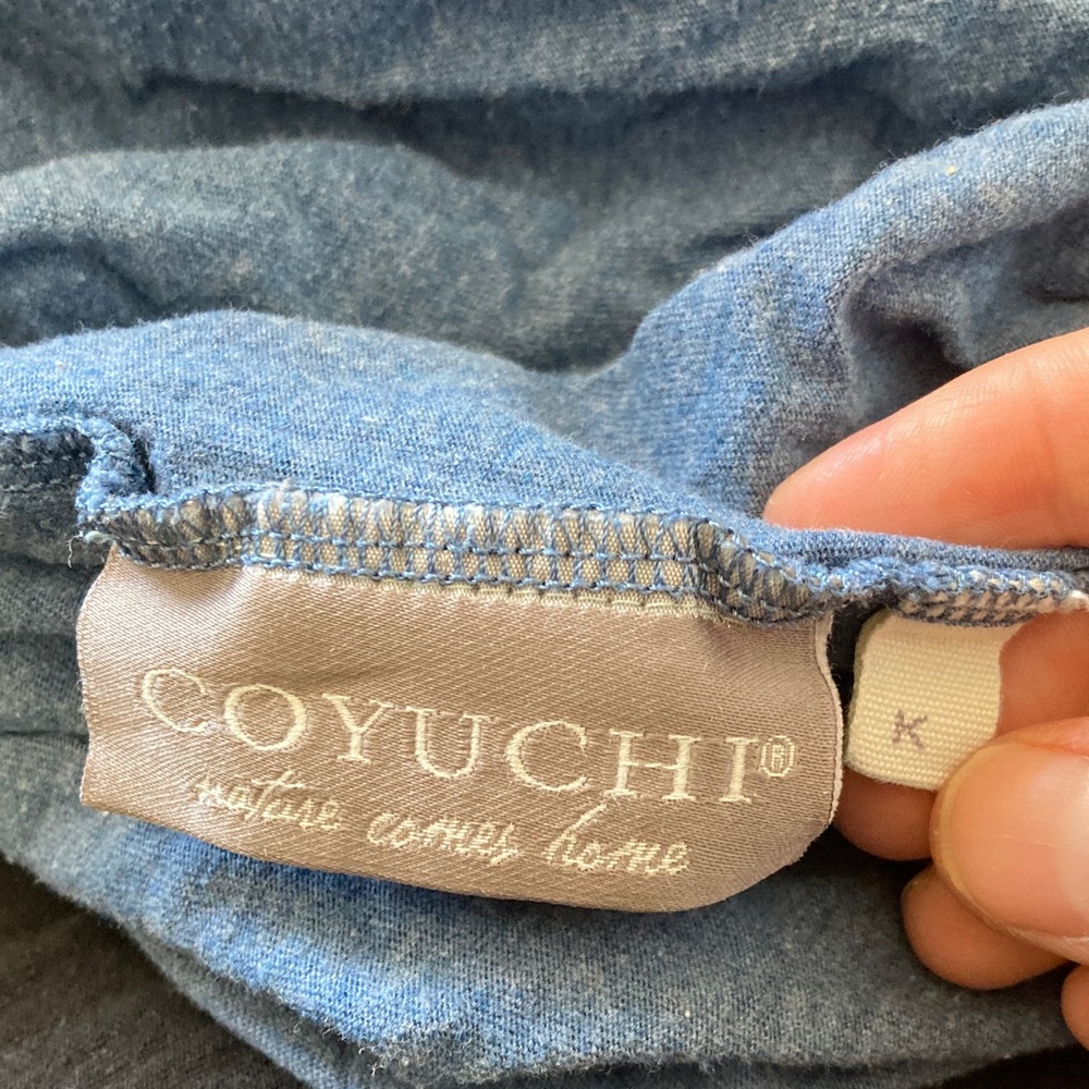 Coyuchi blue organic cotton t shirt material duvet cover